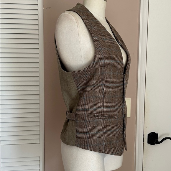 Zara women’s wool blend plaid vest and pant set - Picture 6 of 16